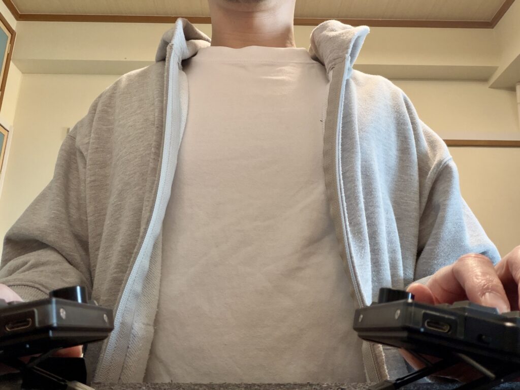 Cornix LP使用時の姿勢